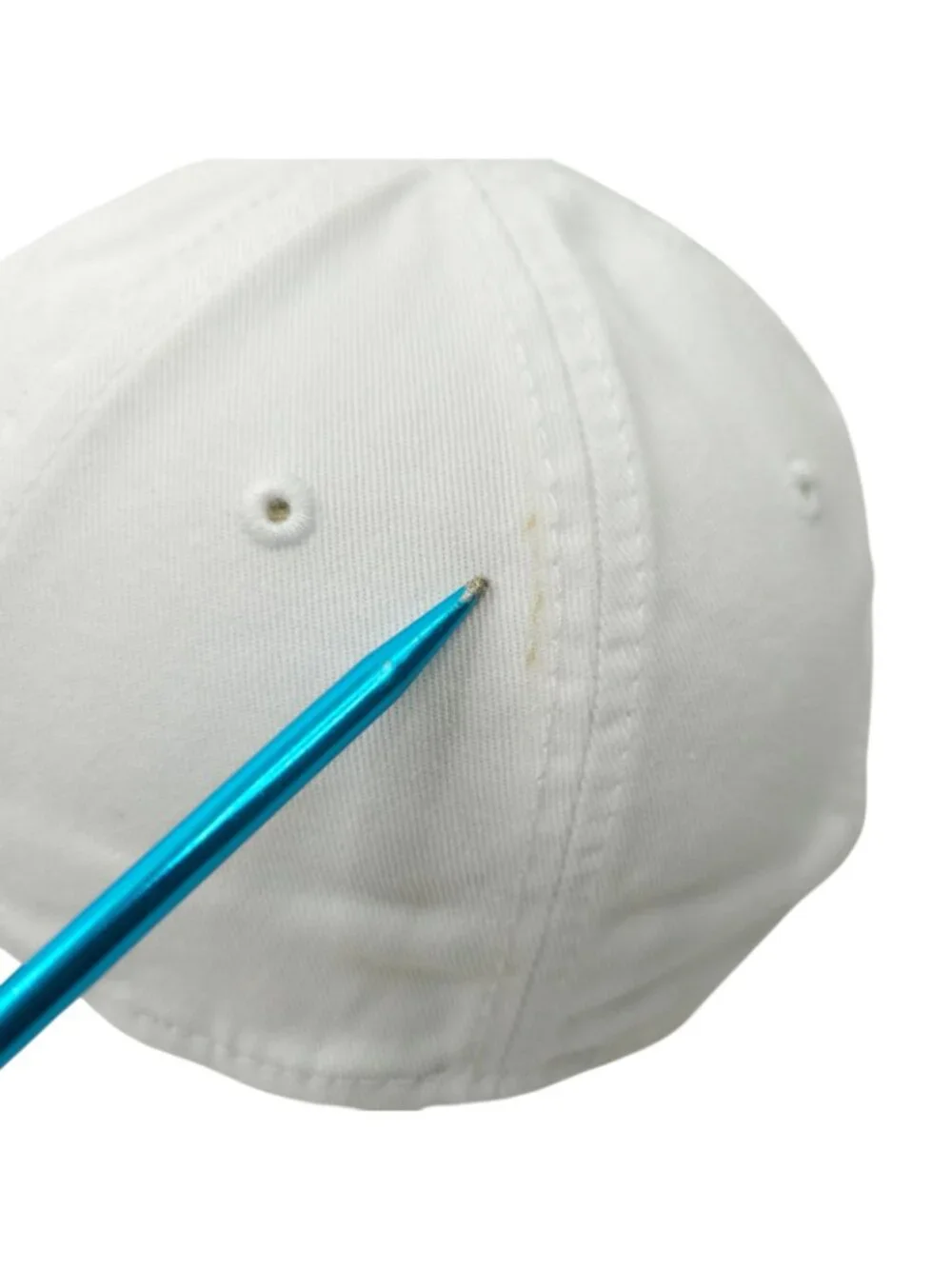 Tommy Hilfiger Flag Logo Patch Striped Baseball Cap White Dad Hat Strapback